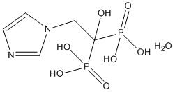 Zoledronic acid monohydrate Structure